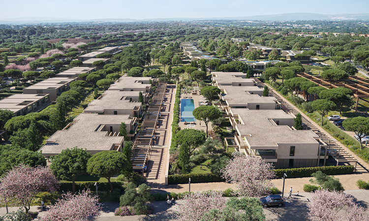 The Grove aerial view